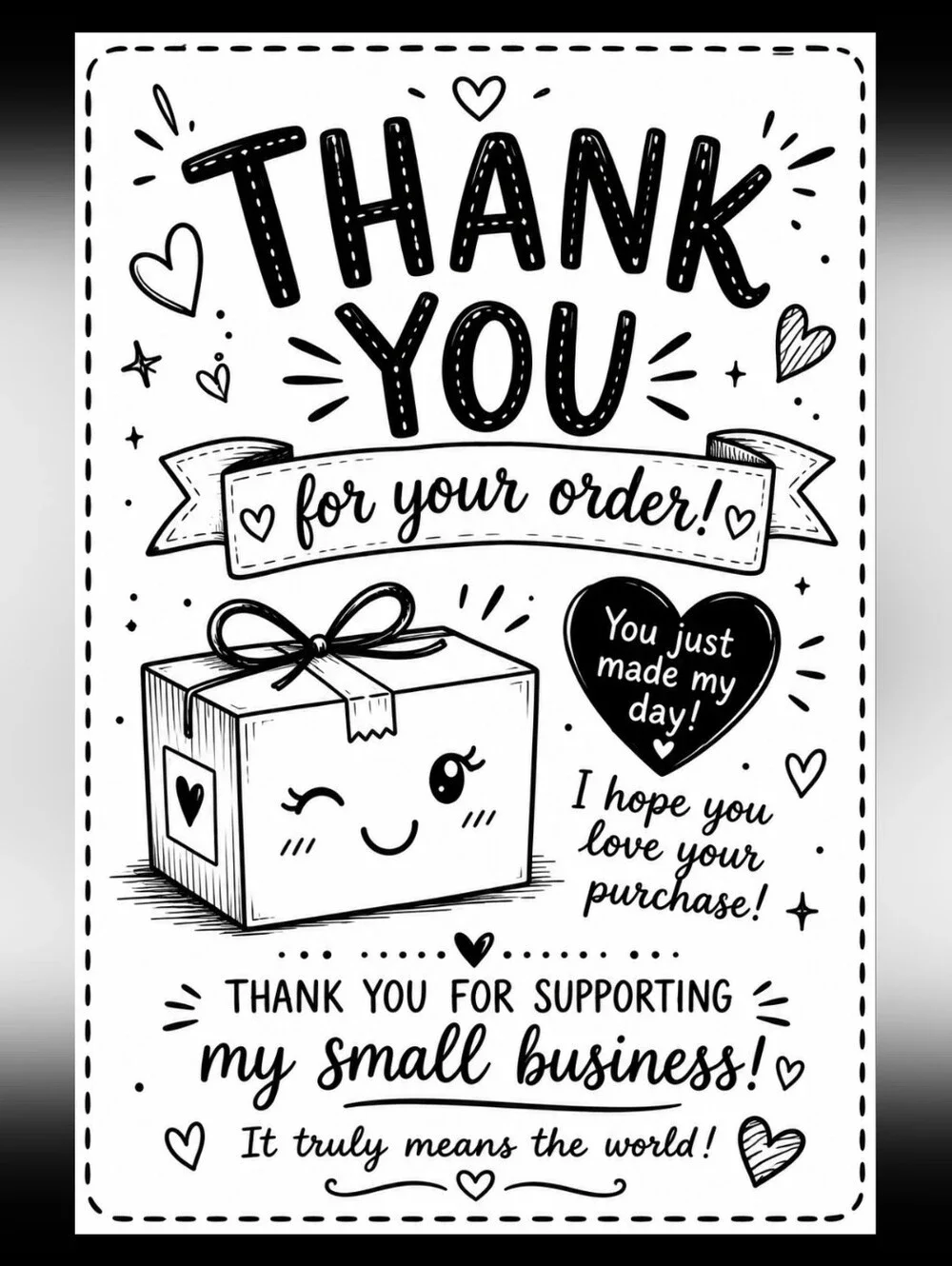 50ct, 4x6 THANK YOU LABELS